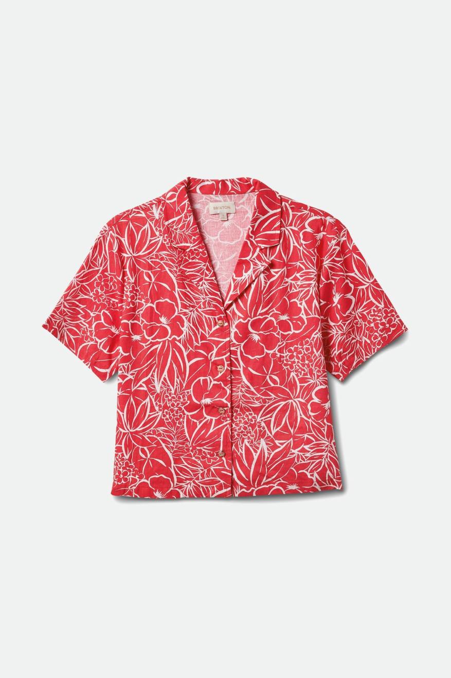 Indo Linen S/S Woven - Aloha Red