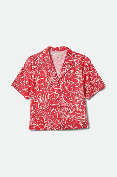 Indo Linen S/S Woven - Aloha Red