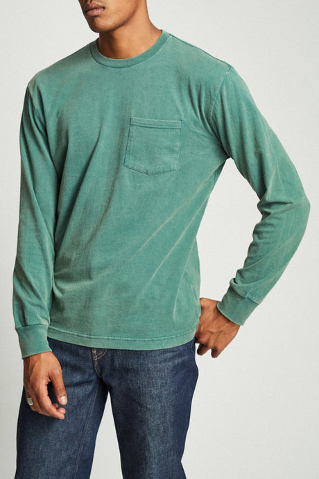 Basic L/S Pocket Tee - Evergreen