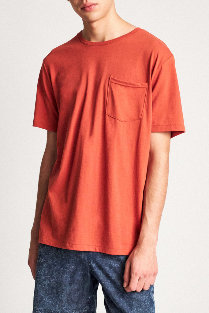 Brixton Basic S/S Pocket Tee - Henna