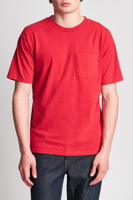 Basic S/S Standard Pocket Tee - Scarlet