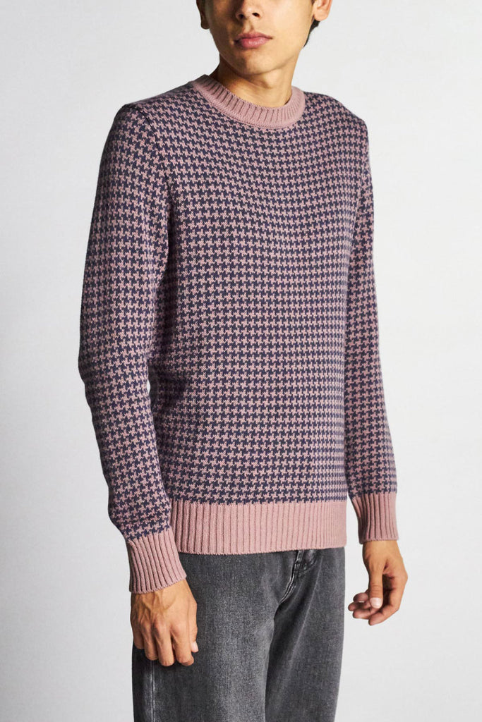 Brixton Wes Sweater - Mauve/Washed Navy