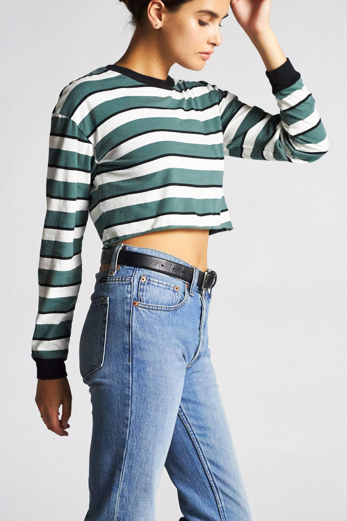 Brixton Emily L/S Crop Tee - Emerald