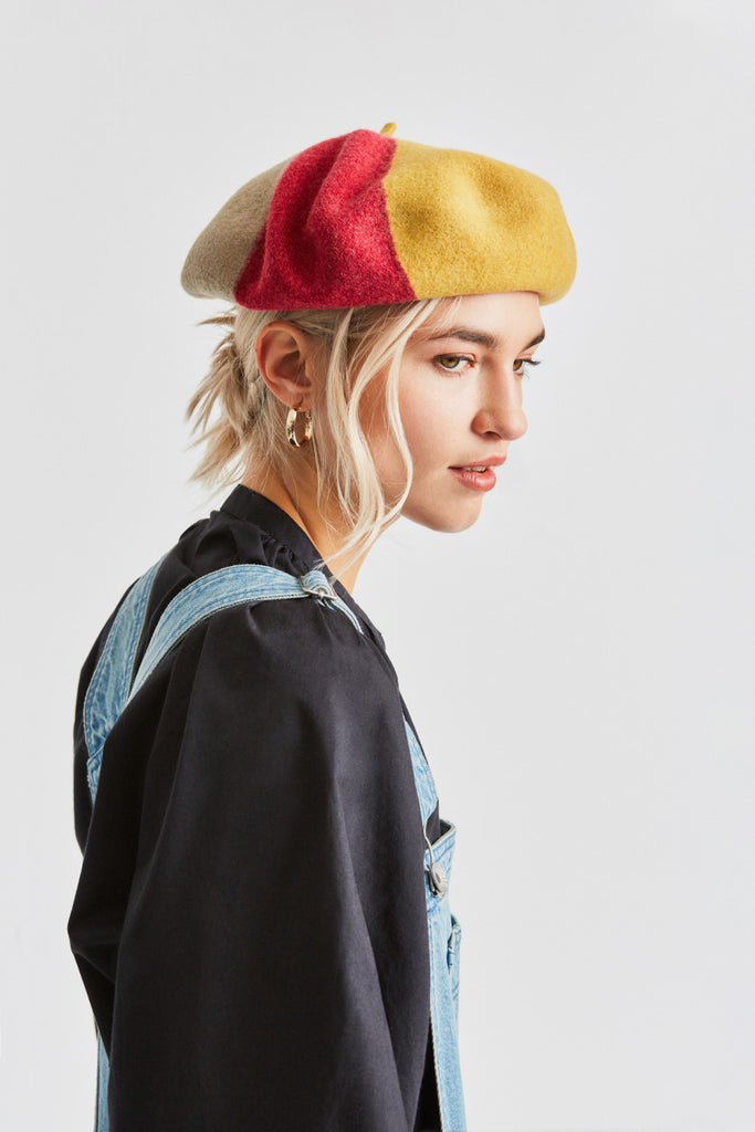 Brixton Audrey IV Beret - Sunset Yellow