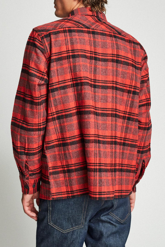 Brixton Archie L/S Flannel - Red/Black Combo