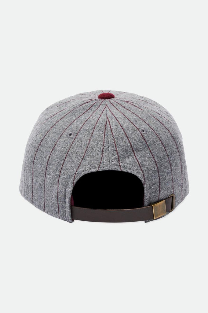 Brixton Burt MP Cap - Light Heather Grey/Burgundy