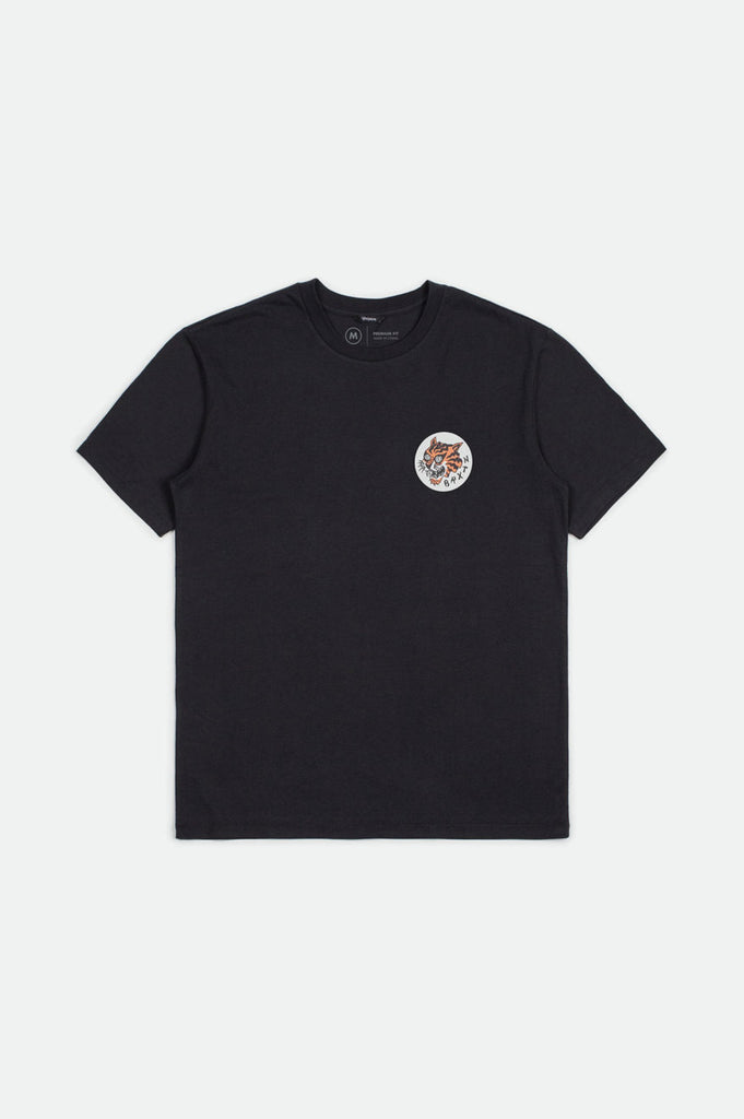 Brixton Ravage S/S Premium Tee - Washed Black