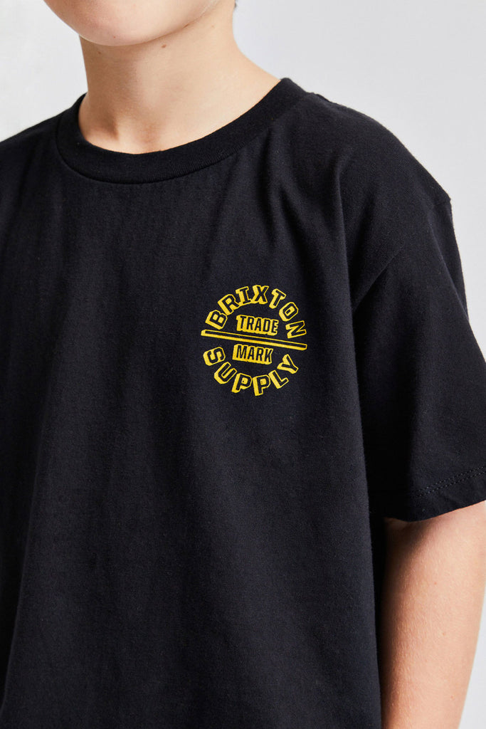 Brixton Boys Oath II S/S Standard Tee - Black/Gold