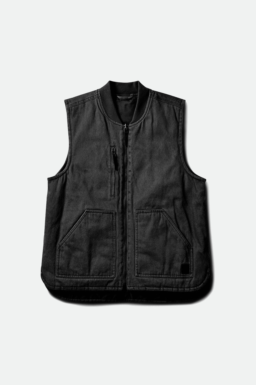 Men's Abraham Reversible Vest - Black/Black – Brixton Canada