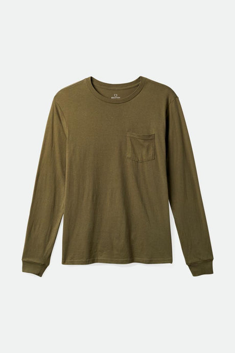 Basic L/S Pocket Tee - Military Olive