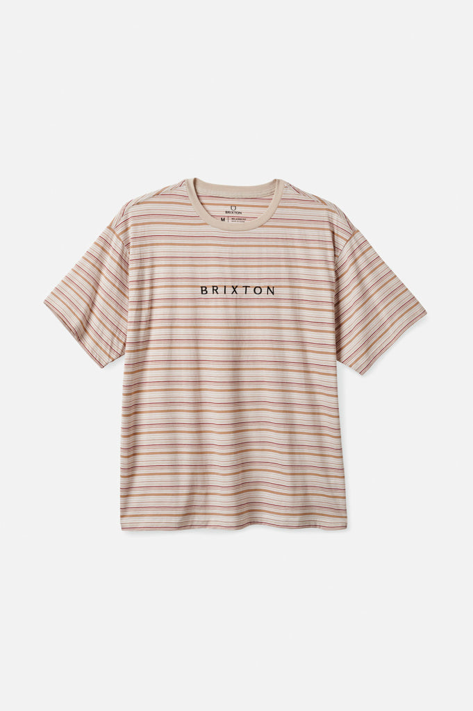 Brixton Hilt Boxy Alpha Line S/S Knit - White/Mojave/Beige