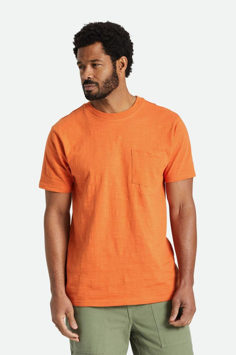 Basic Slub S/S Pocket Tee - Paradise Orange