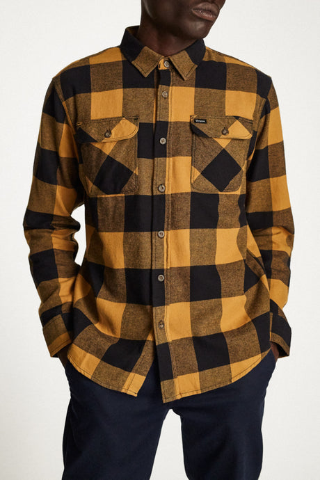 Bowery Lightweight L/S Flannel - Black/Bronze