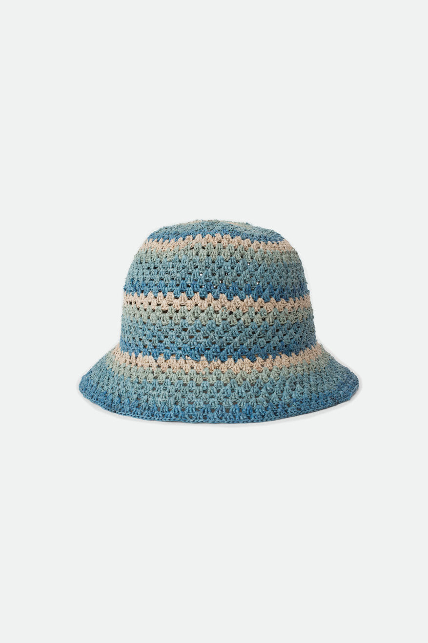 Essex Raffia Bucket Hat - Casa Blanca Blue