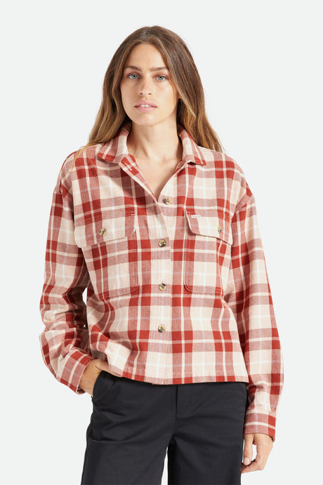 Bowery Women's L/S Flannel - Rose Dust