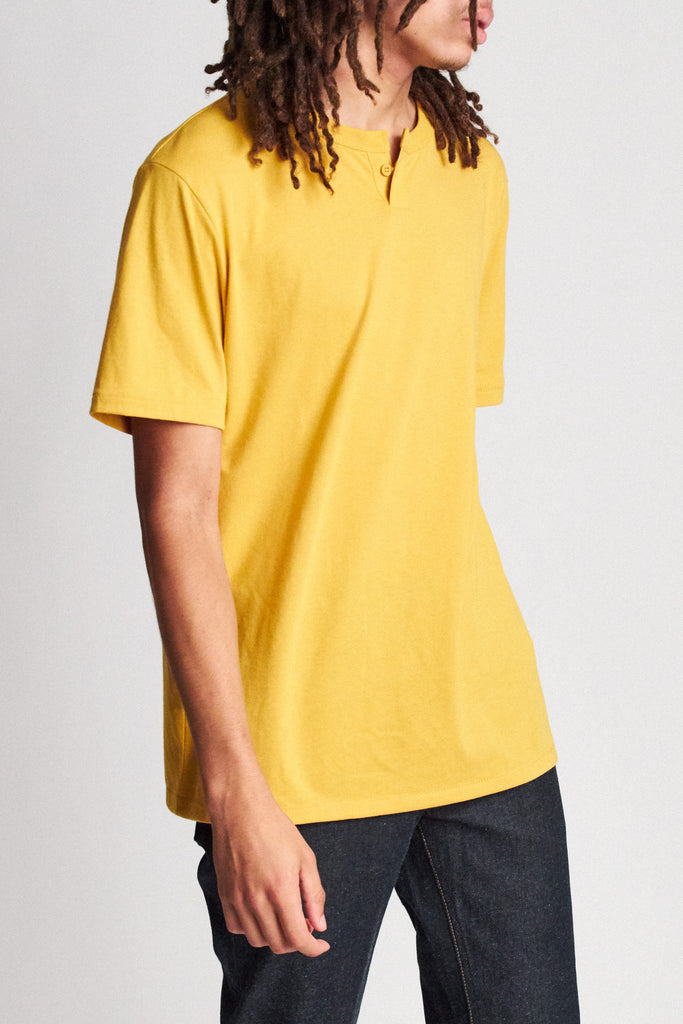 Brixton Basic S/S Henley - Nugget Gold