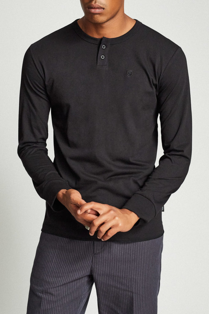 Brixton B-Shield L/S Henley - Black