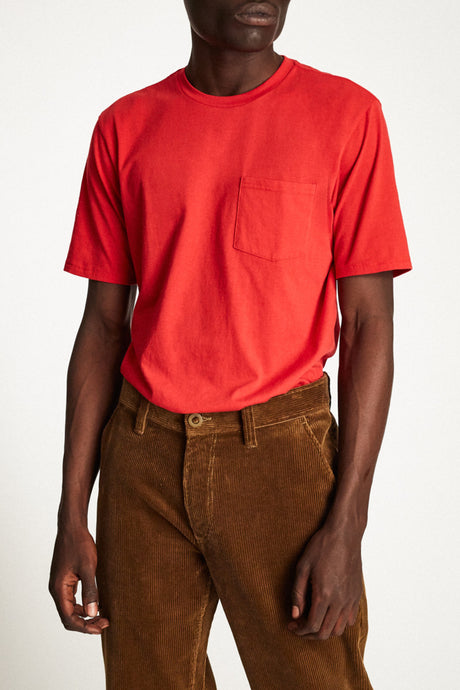 Basic S/S Pocket Tee - Cayenne