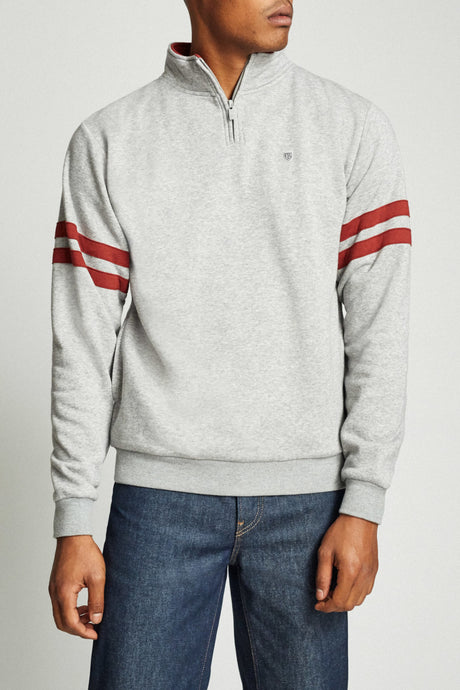 B-Shield II Intl 1/2 Zip - Heather Grey/Burgundy