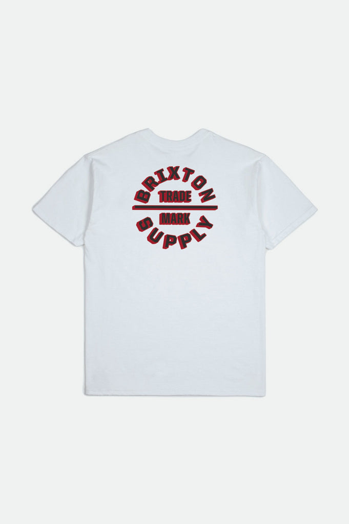 Brixton Boys Oath II S/S Standard Tee - White/Red