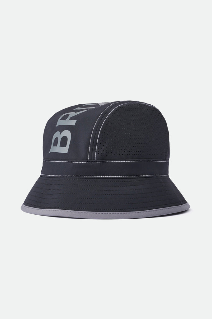 Unisex Links Crossover Packable Bucket Hat - Black - Front Side