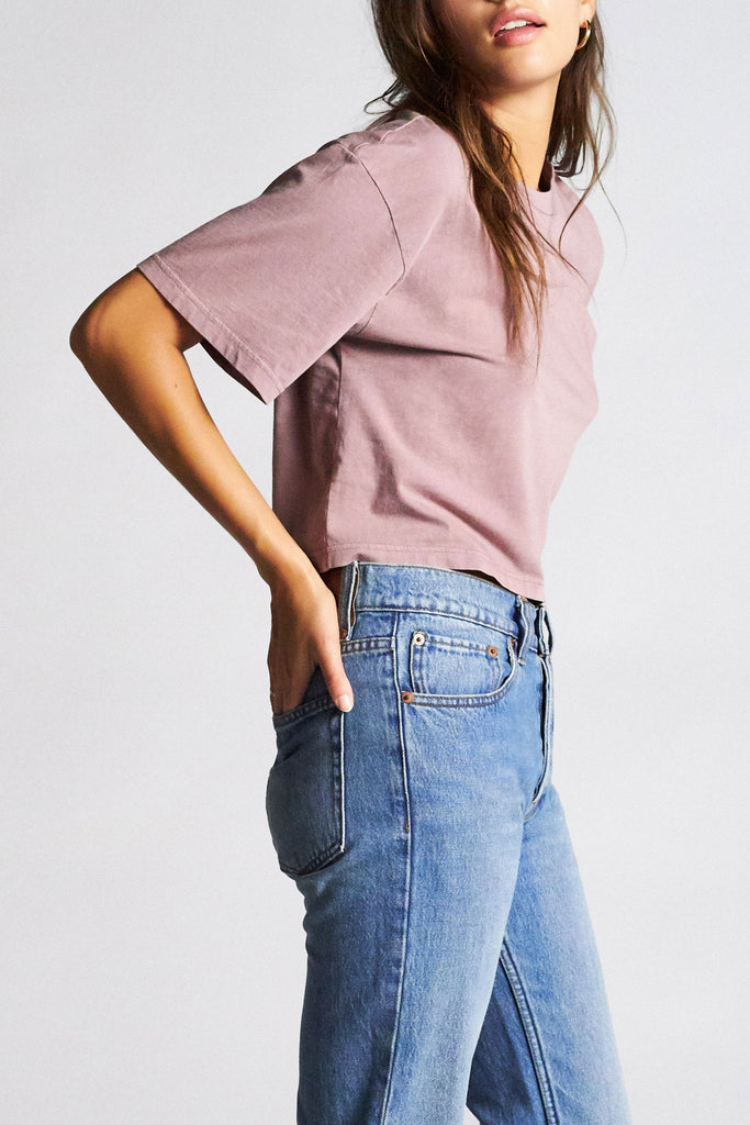 Brixton Amanda S/S Crop Tee - Mauve