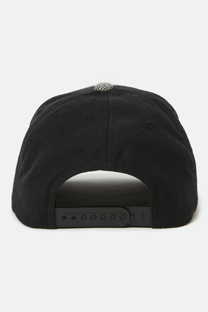 Brixton Alton Embroidered MP Snapback - Black/White Herringbone