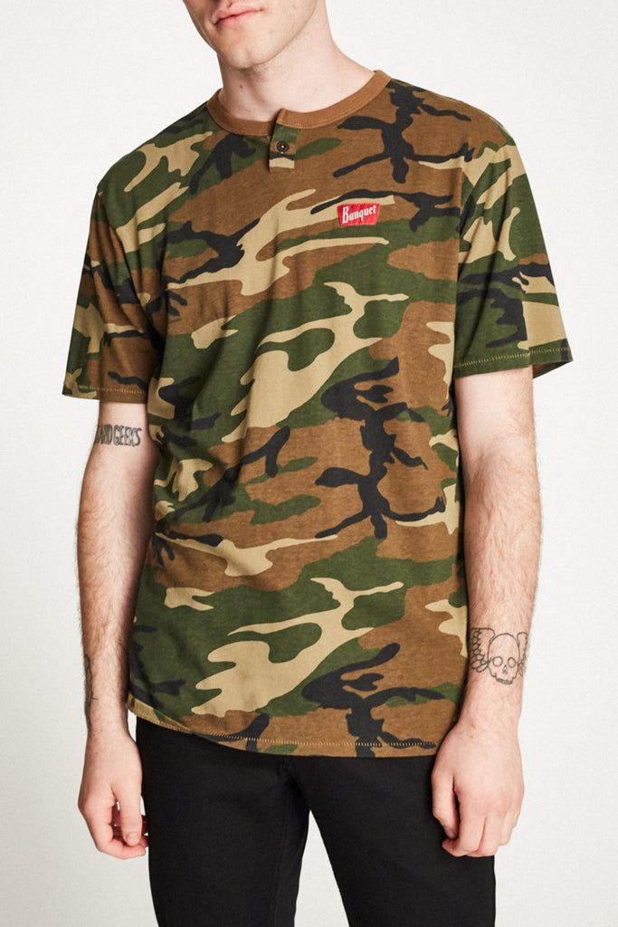 Brixton Banquet S/S Henley - Camo