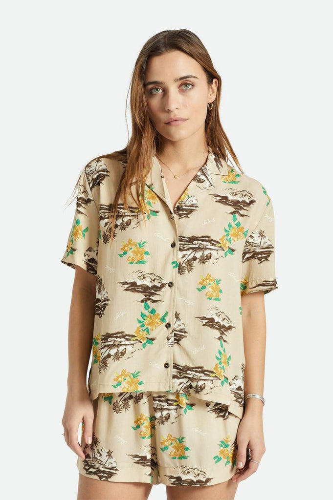 Brixton Bunker Paradise S/S Woven Shirt - Safari