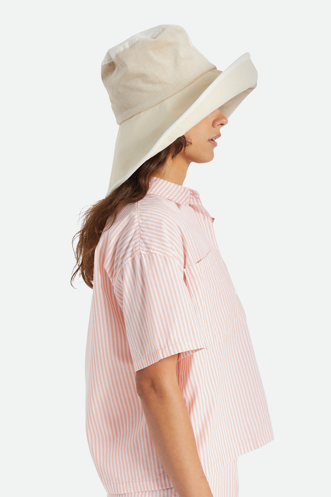 Maddie Packable Bucket Hat - Dove/Off White/White – Brixton Canada
