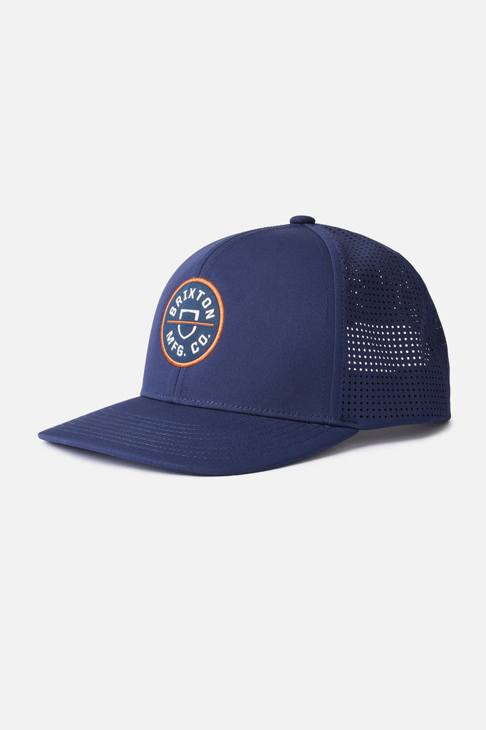 Brixton Crest Netplus Utility Snapback - Washed Navy