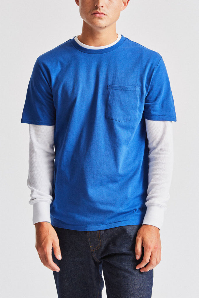 Brixton Basic S/S Pocket Tee - Monaco Blue