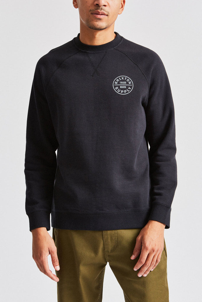 Brixton Oath Crew Fleece - Black/Grey