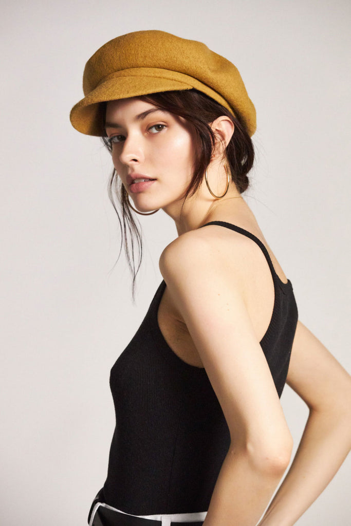 Brixton Audrey Brim Beret - Maize