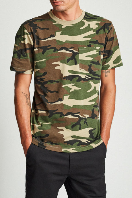 Basic S/S Pocket Tee - Camo