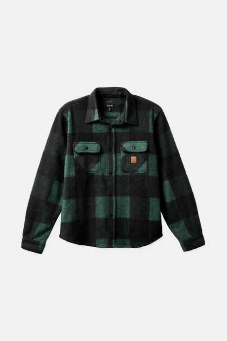 Bowery L/S Arctic Stretch Fleece - Dark Green/Black