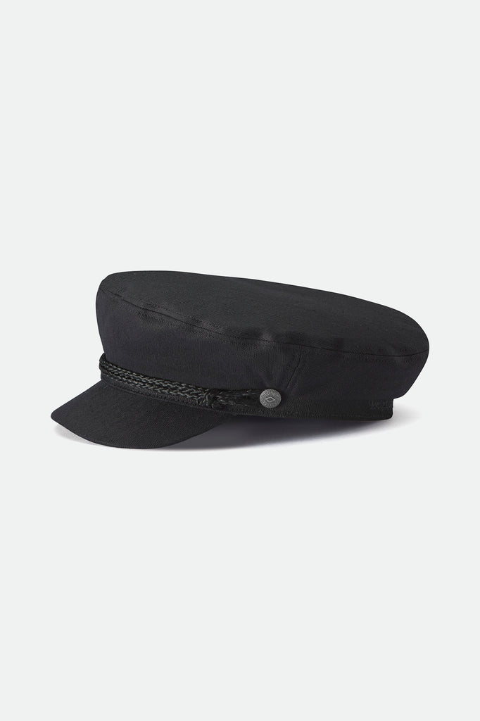 Unisex Fiddler Cap - Black - Front Side