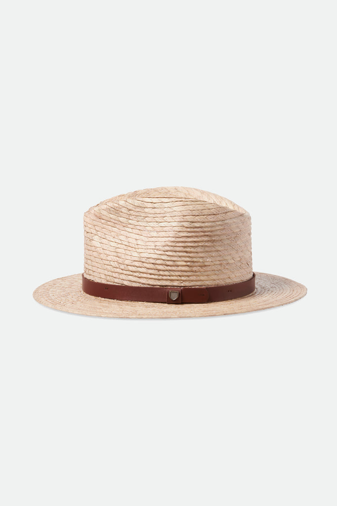 Brixton Messer Straw Fedora - Natural