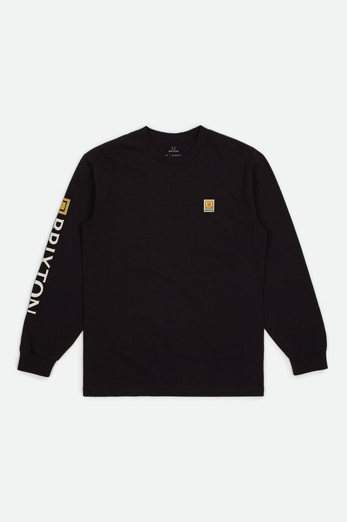 Brixton Beta II L/S Standard Tee - Black Garment Dye