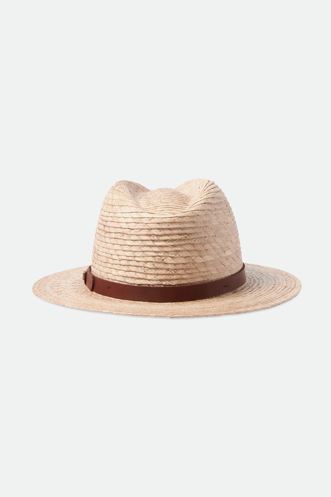 Brixton Messer Straw Fedora - Natural