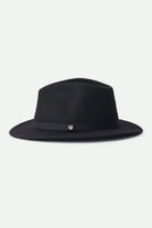 Unisex Messer Packable Fedora - Black/Black - Back Side