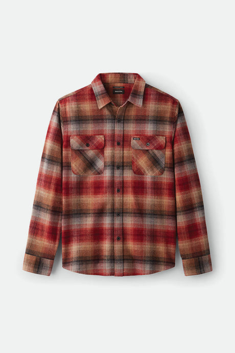 Men's Bowery L/S Flannel - Dark Brick - Front Side