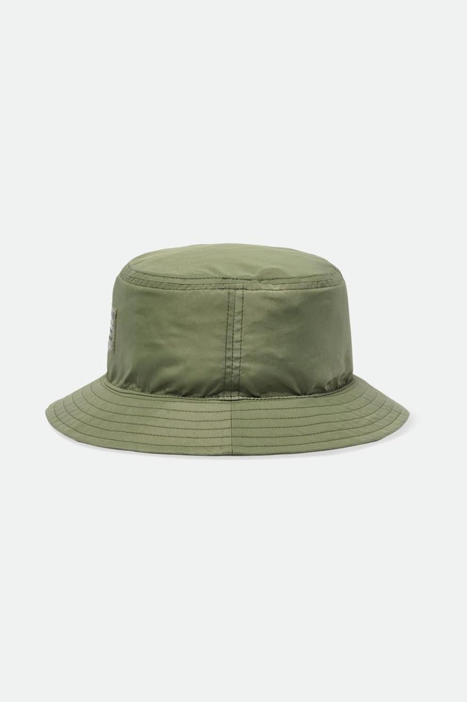 Brixton Vintage Nylon Packable Bucket Hat - Olive Surplus