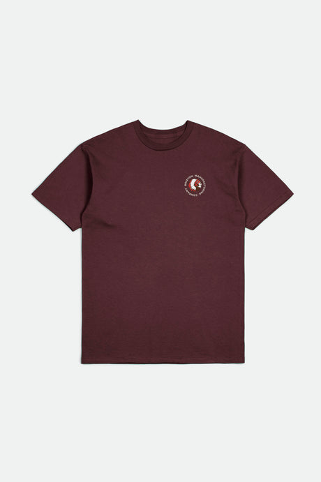 Rival Stamp S/S Standard Tee - Mahogany Garment Dye