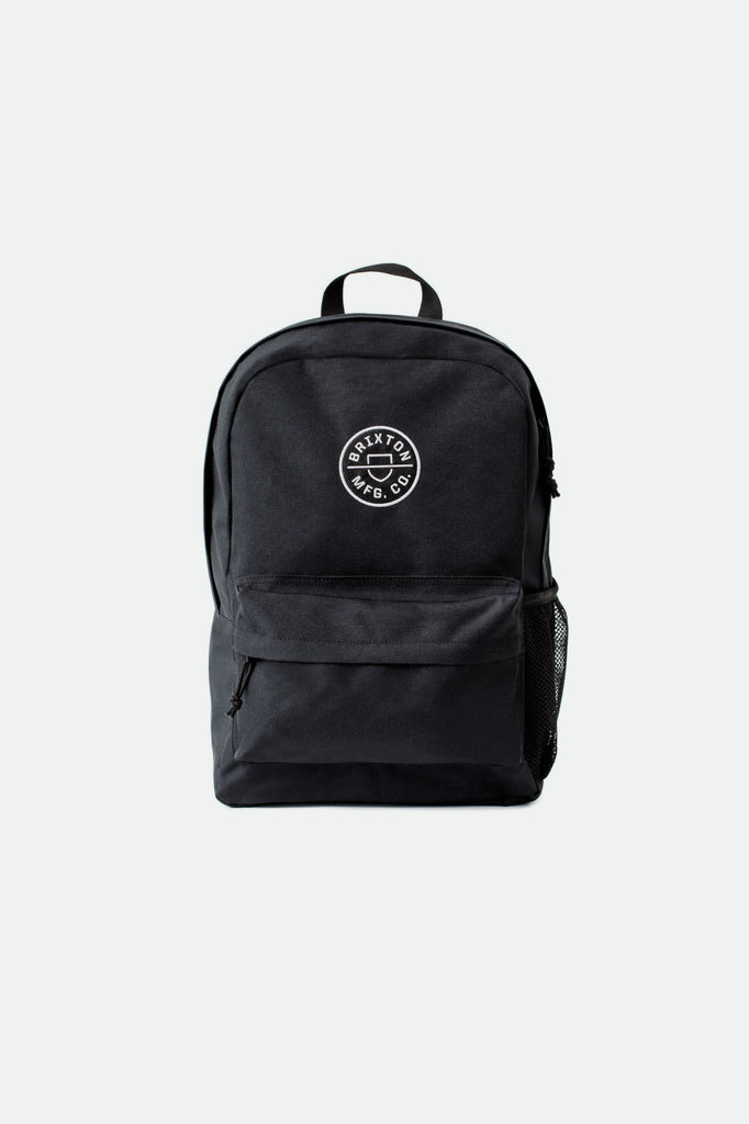 Unisex Crest Backpack - Black - Front Side