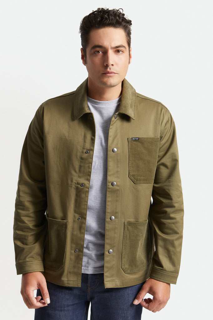 Brixton Survey Utility Chore Coat - Military Olive/Military Olive