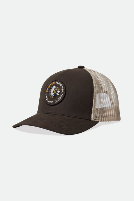 Rival Stamp NetPlus MP Trucker Hat - Deep Brown/Off White