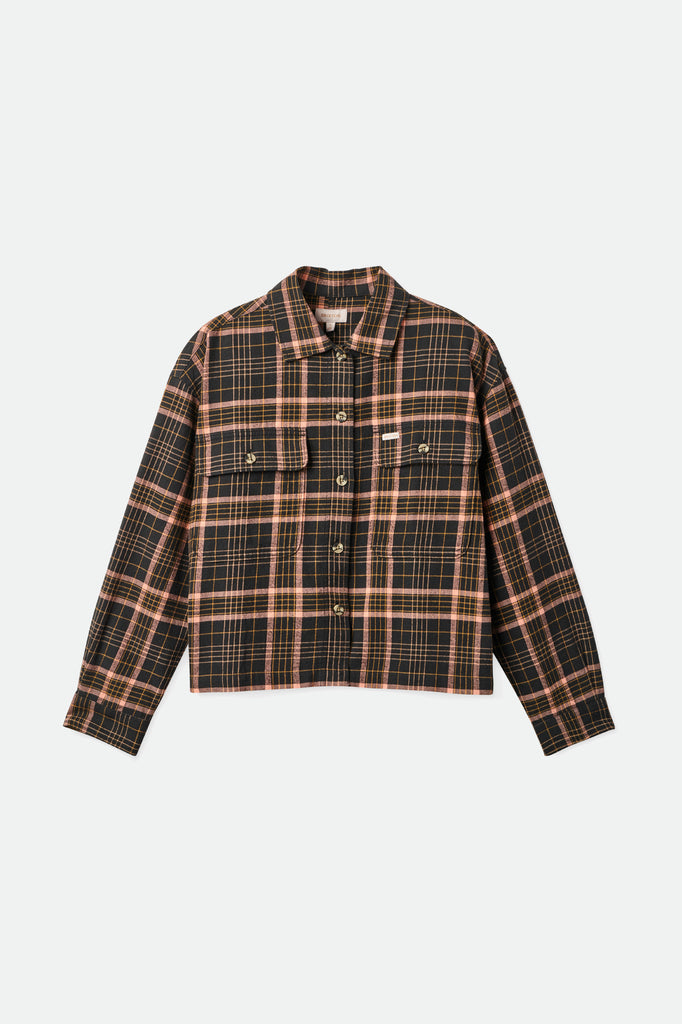 Brixton Bowery Women's Lightweight L/S Flannel - Washed Black