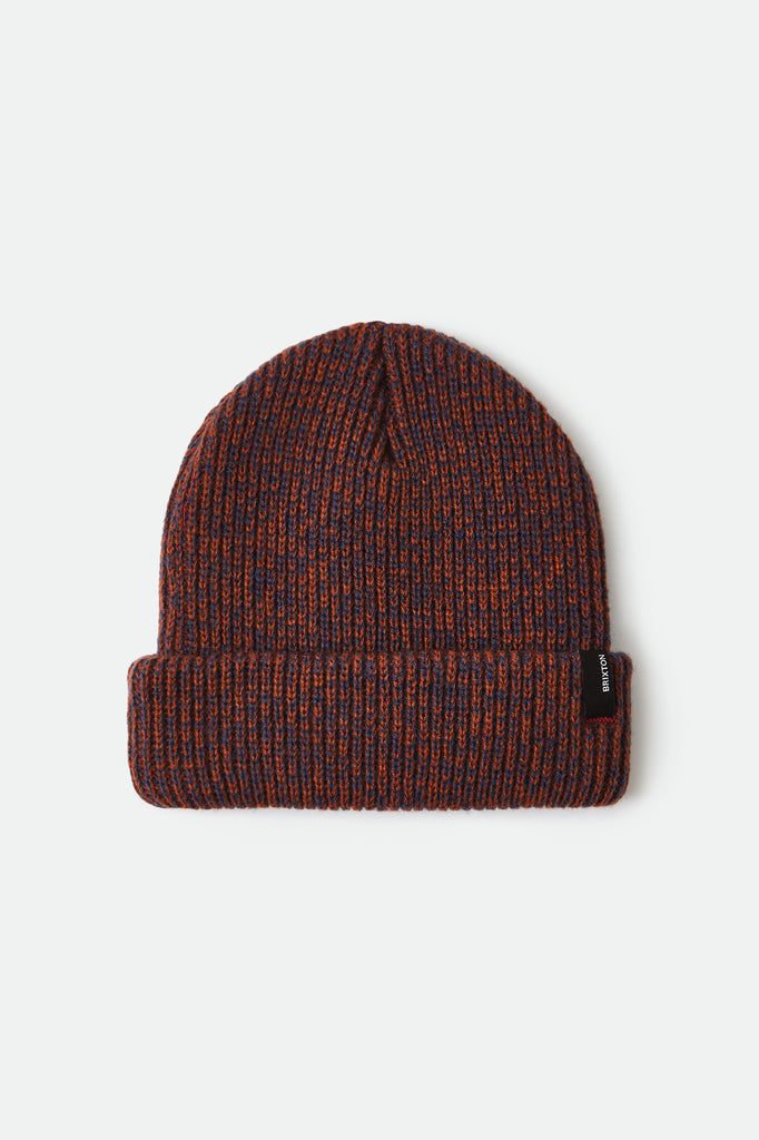 Brixton Heist Chunky Beanie - Washed Navy/Caramel Marled