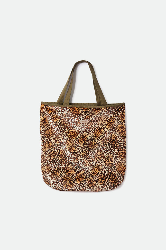 Women's Done Proper Reversible Tote  - Military Olive/Leopard - Back Side